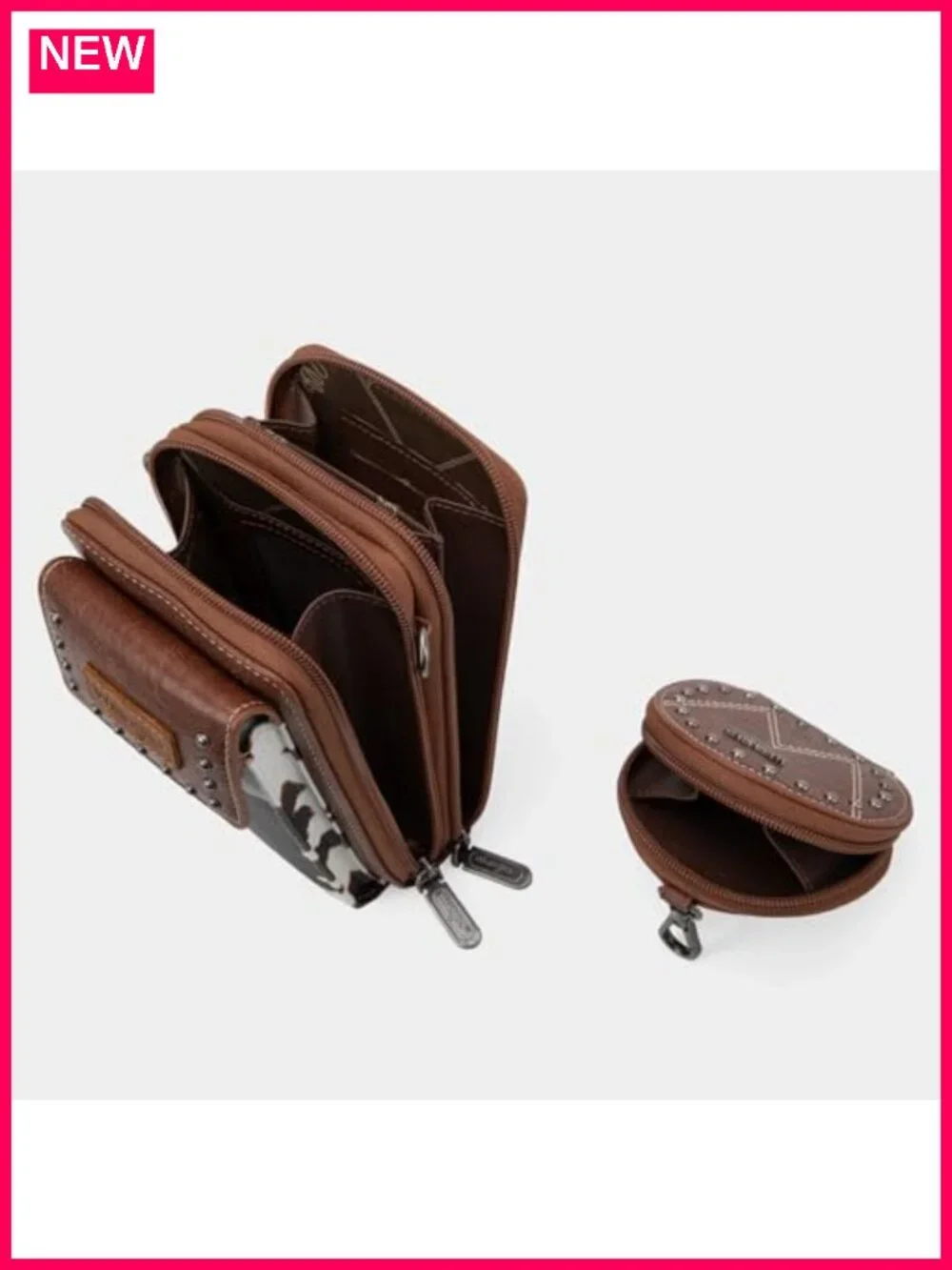 3-Piece Doctor Bag Set with Cell Phone Bag and Coin Purse, Faux Leather